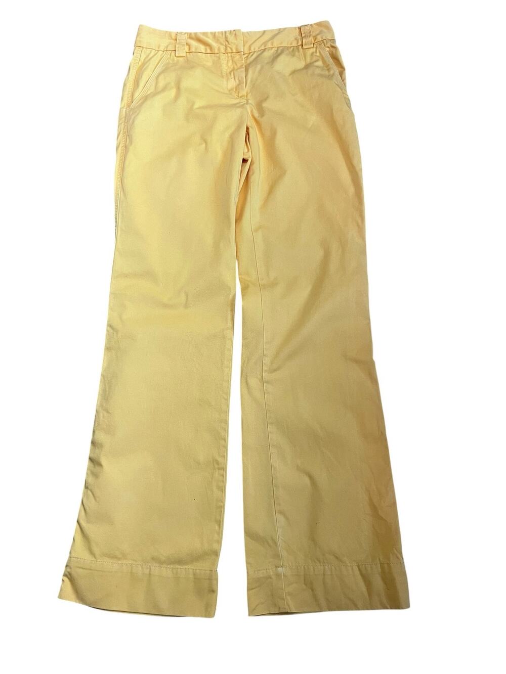 J. Crew VTG Y2K Classic Twill Chino Flare Pants 4 Yellow Favorite Fit Americana